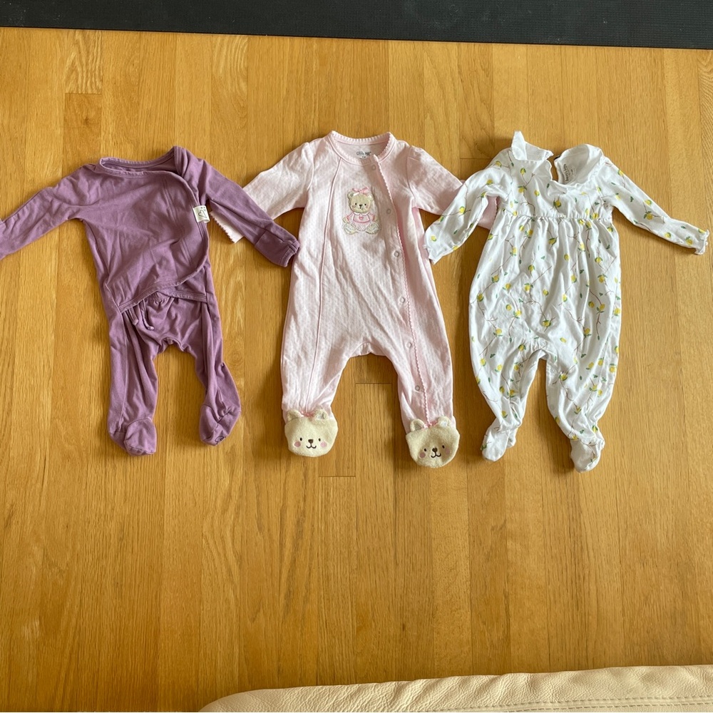 0-3 Months Baby Girl Onesie Bundle